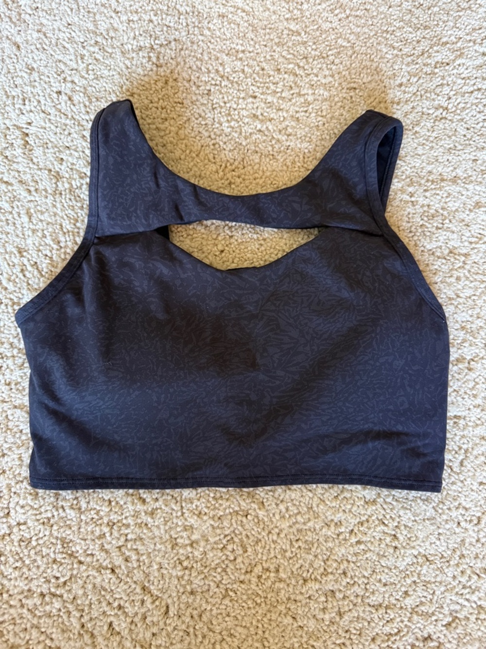 Like New - Lululemon Black Cutout Sports Bra Top